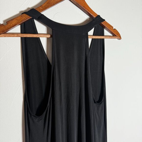 Dolan Black Maxi Dress Slinky Swing Size Large LBD - Picture 7 of 13